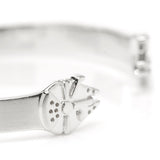 Star Wars Millennium Falcon Stainless Steel Cuff Bracelet - Cufflinks.com - Flyclothing LLC