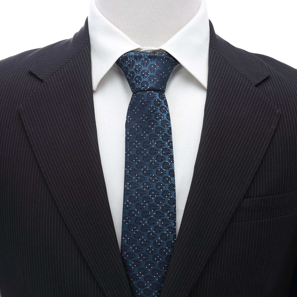 Star Wars Millennium Falcon Blue and White Dot Tie - Cufflinks.com - Flyclothing LLC