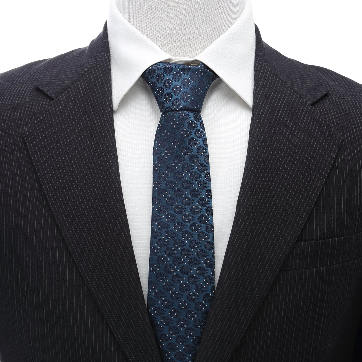 Star Wars Millennium Falcon Blue and White Dot Tie - Cufflinks.com - Flyclothing LLC