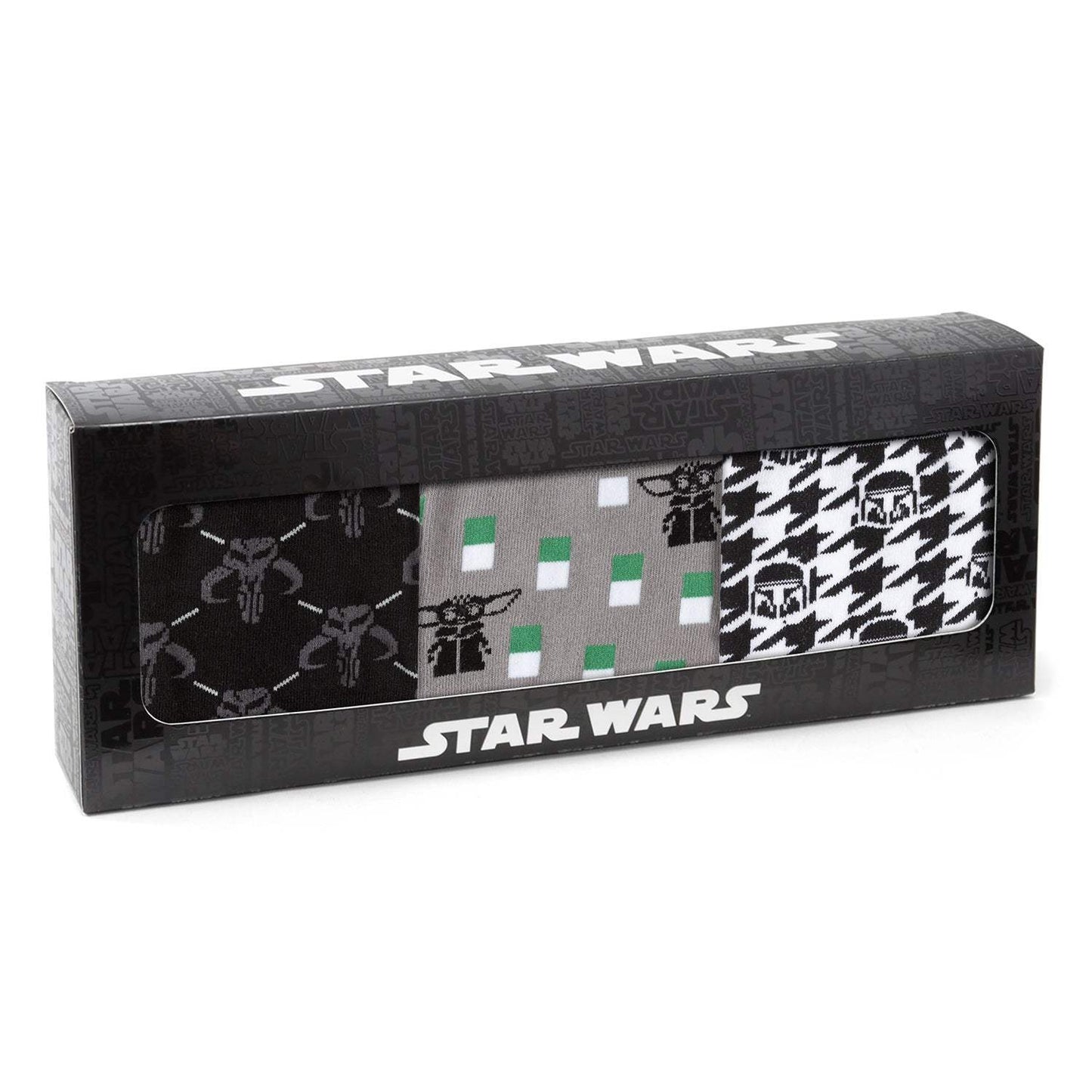 Star Wars Mandalorian Dress Socks 3-Pack and Mythosaur Lapel Pin Gift Set - Cufflinks.com - Flyclothing LLC
