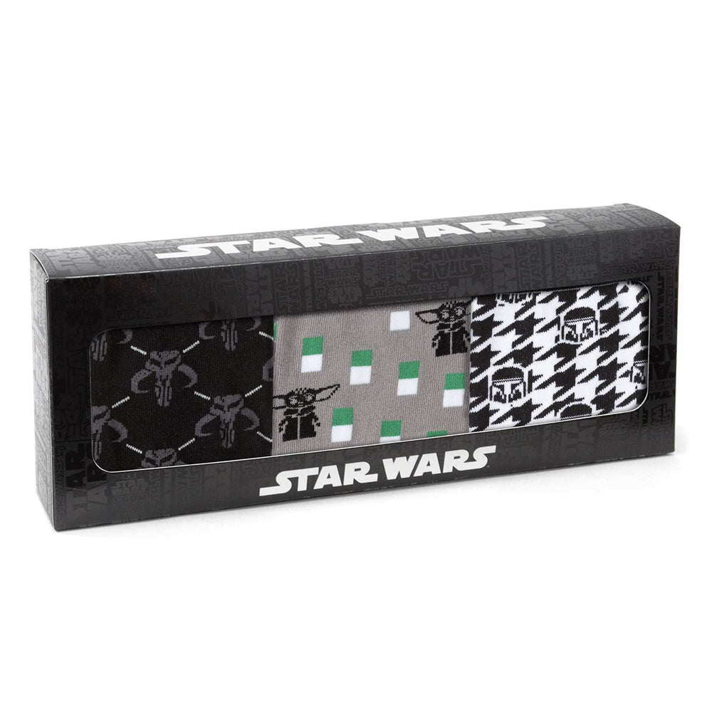 Star Wars Mandalorian Dress Socks 3-Pack and Mythosaur Lapel Pin Gift Set - Cufflinks.com - Flyclothing LLC