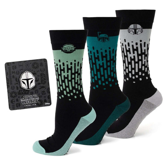 Star Wars Mandalorian 3-Pack Dress Sock and Lapel Pin Gift Set - Cufflinks.com - Flyclothing LLC