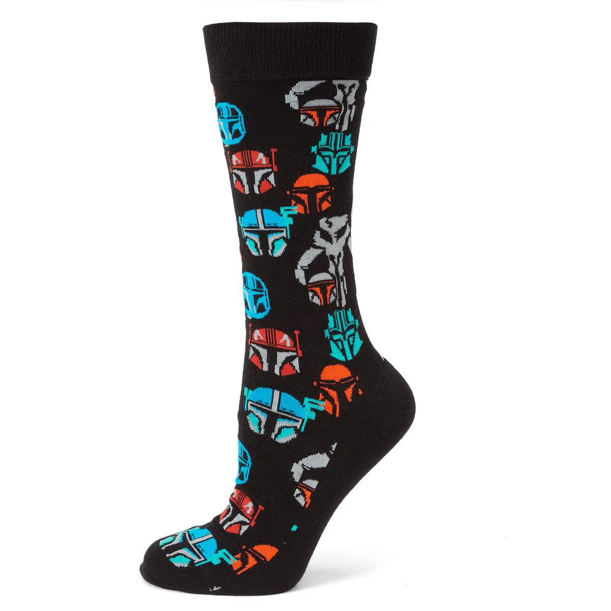 Star Wars Mandalorian and Mythosaur Multicolored Navy Dress Socks and Lapel Pin Gift Set - Cufflinks.com - Flyclothing LLC