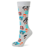 Star Wars Mandalorian and Mythosaur Multicolored Gray Dress Socks and Lapel Pin Gift Set - Cufflinks.com - Flyclothing LLC