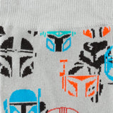 Star Wars Mandalorian and Mythosaur Multicolored Gray Dress Socks and Lapel Pin Gift Set