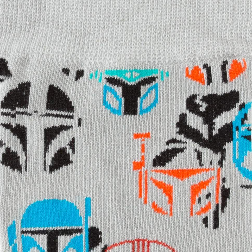 Star Wars Mandalorian and Mythosaur Multicolored Gray Dress Socks and Lapel Pin Gift Set - Cufflinks.com - Flyclothing LLC