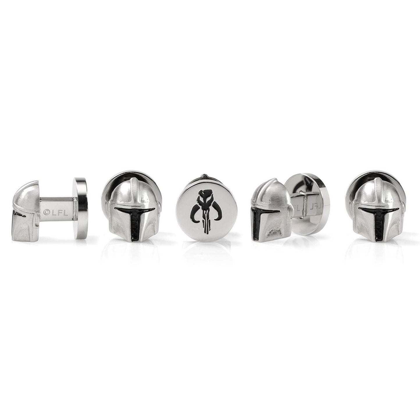 3D Mandalorian Helmet Studs - Cufflinks.com - Flyclothing LLC