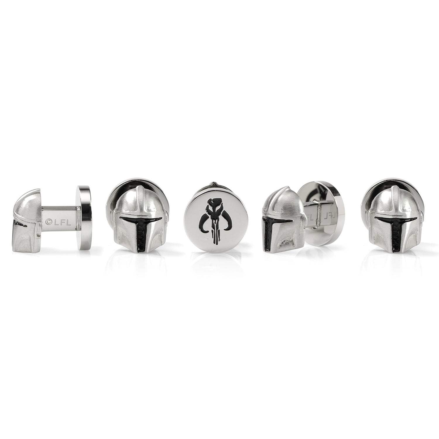 3D Mandalorian Helmet Studs - Cufflinks.com - Flyclothing LLC