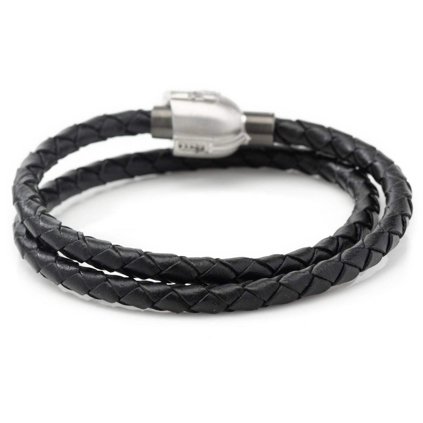 Star Wars Mandalorian Double Wrap Stainless Steel Black Bracelet - Cufflinks.com - Flyclothing LLC