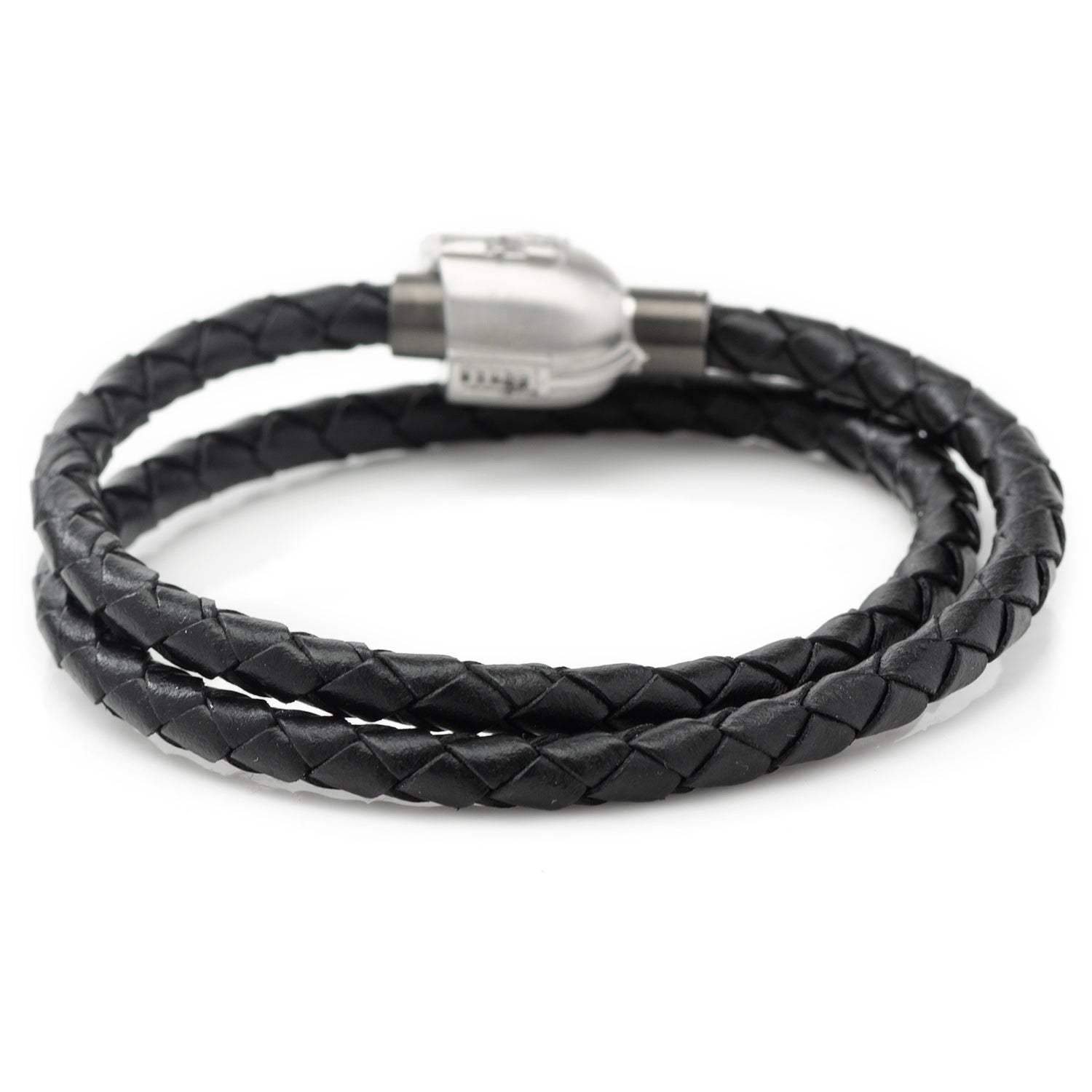 Star Wars Mandalorian Double Wrap Stainless Steel Black Bracelet - Cufflinks.com - Flyclothing LLC