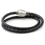 Star Wars Mandalorian Double Wrap Stainless Steel Black Bracelet - Cufflinks.com - Flyclothing LLC