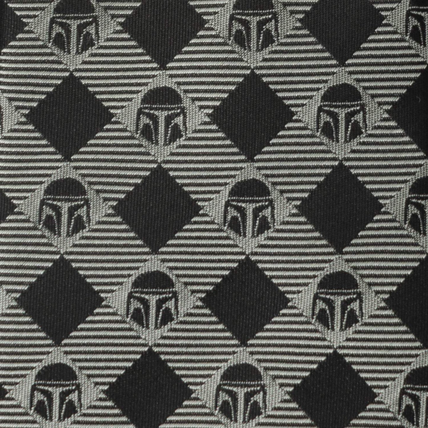 Star Wars Mandalorian Black and Gray Plaid Tie - Cufflinks.com - Flyclothing LLC