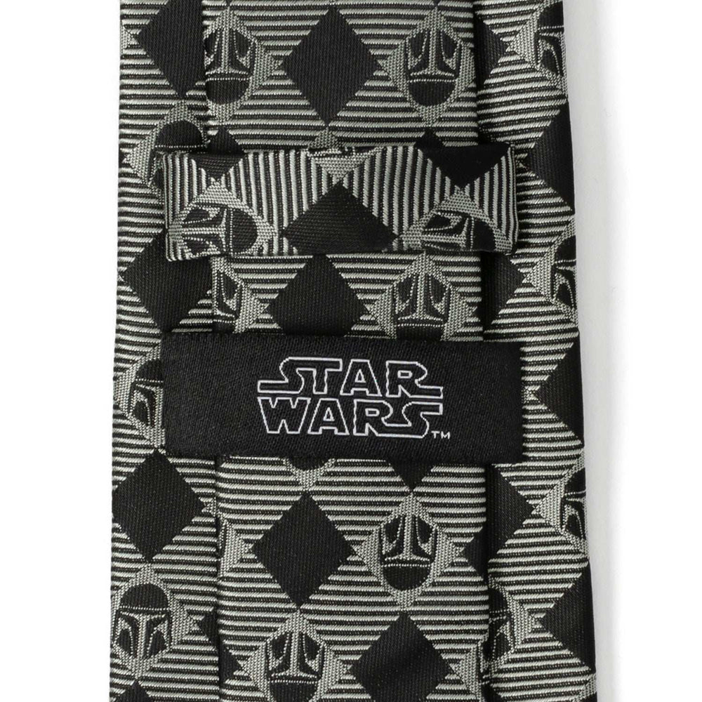 Star Wars Mandalorian Black and Gray Plaid Tie - Cufflinks.com - Flyclothing LLC