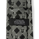 Star Wars Mandalorian Black and Gray Plaid Tie - Cufflinks.com - Flyclothing LLC
