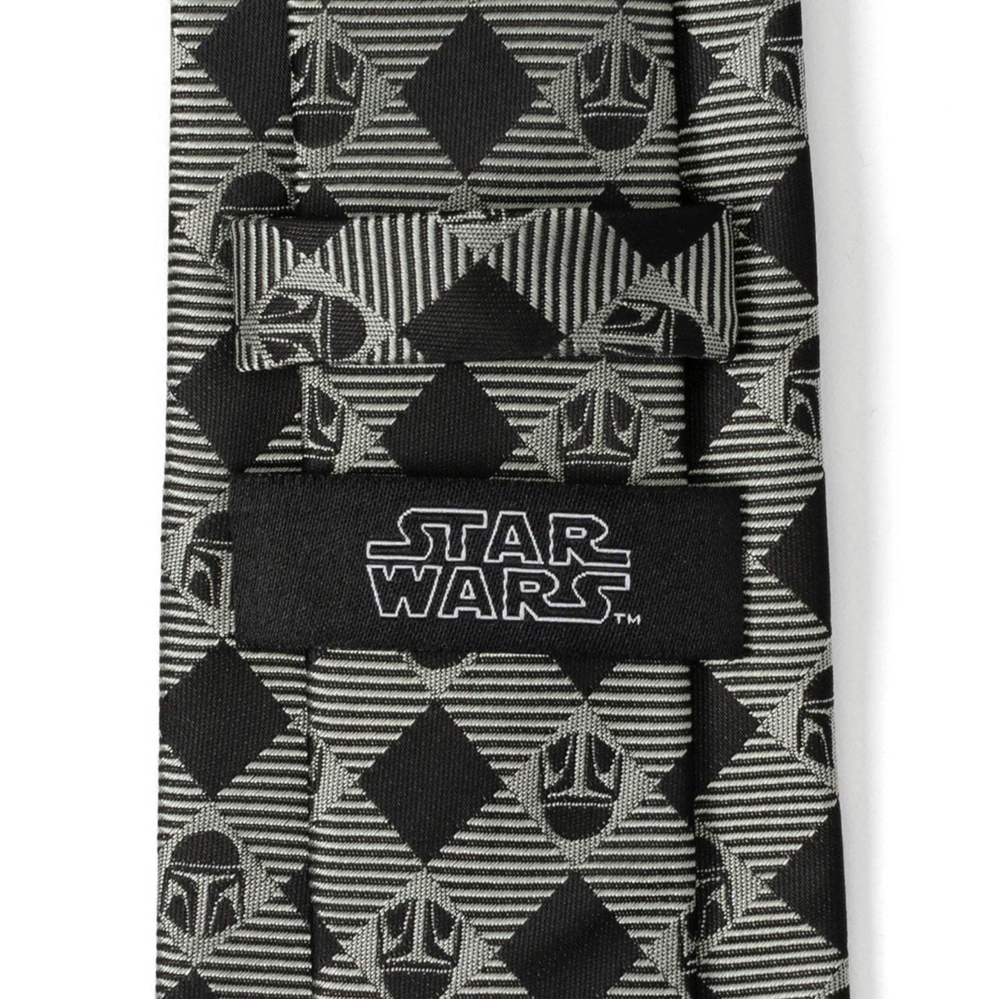 Star Wars Mandalorian Black and Gray Plaid Tie - Cufflinks.com - Flyclothing LLC