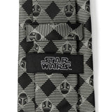 Star Wars Mandalorian Black and Gray Plaid Tie - Cufflinks.com - Flyclothing LLC