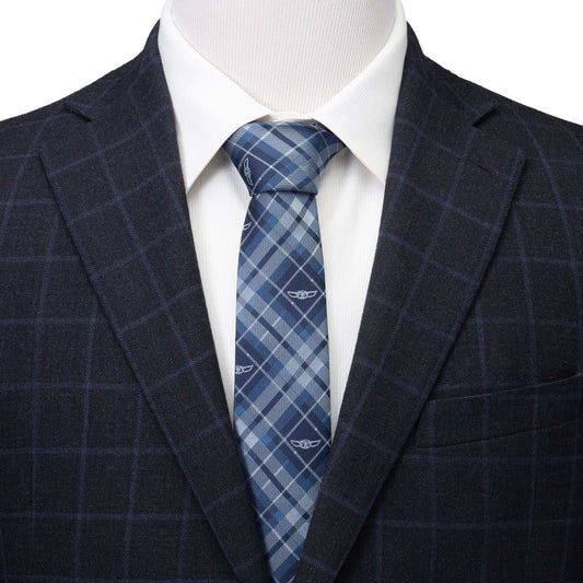 Star Wars Grogu Blue Plaid Tie - Cufflinks.com - Flyclothing LLC