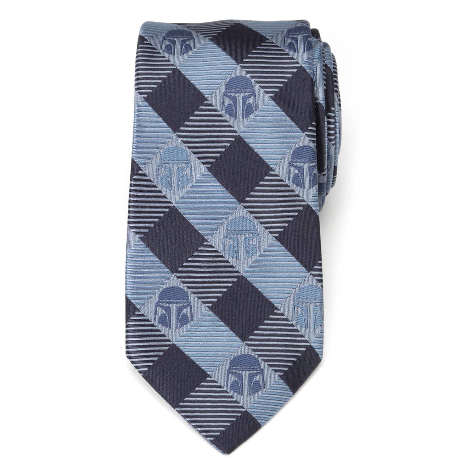 Star Wars Mandalorian Blue and Black Plaid Tie - Cufflinks.com - Flyclothing LLC