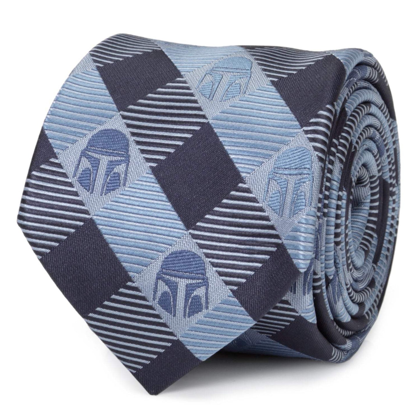 Star Wars Mandalorian Blue and Black Plaid Tie - Cufflinks.com - Flyclothing LLC