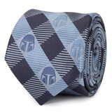 Star Wars Mandalorian Blue and Black Plaid Tie - Cufflinks.com - Flyclothing LLC