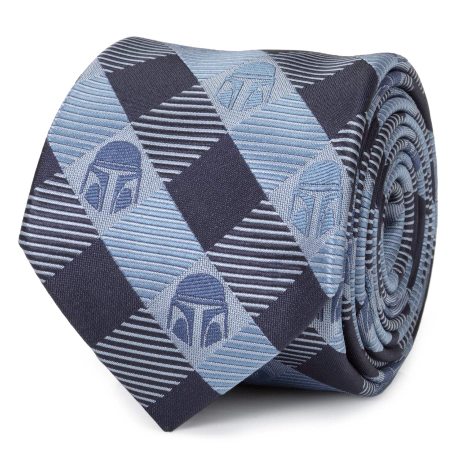 Star Wars Mandalorian Blue and Black Plaid Tie - Cufflinks.com - Flyclothing LLC