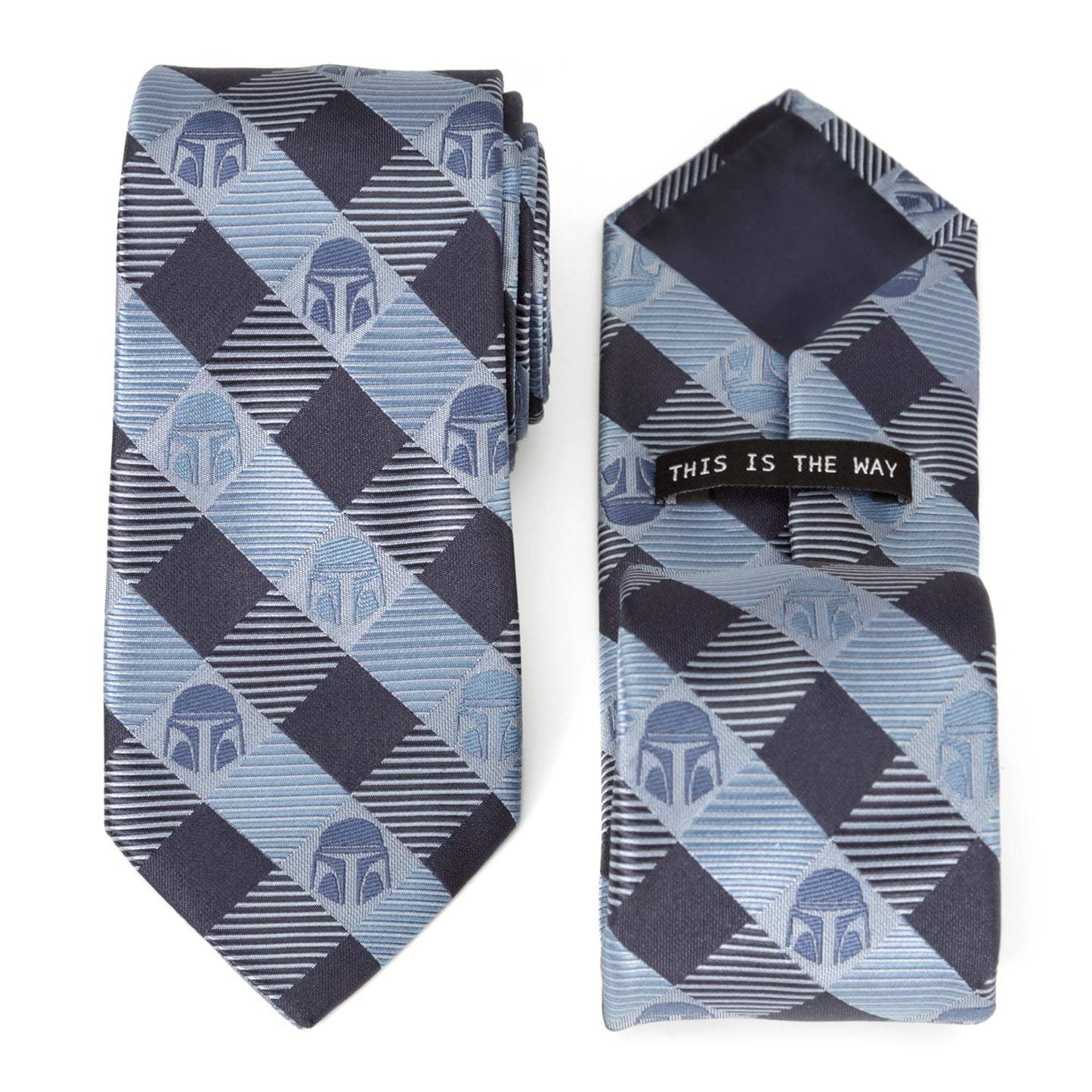 Star Wars Mandalorian Blue and Black Plaid Tie - Cufflinks.com - Flyclothing LLC