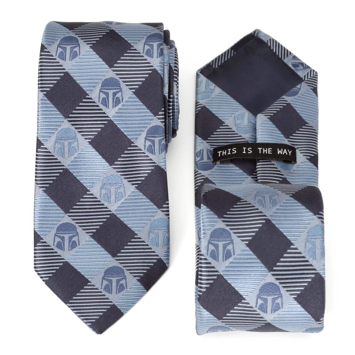 Star Wars Mandalorian Blue and Black Plaid Tie - Cufflinks.com - Flyclothing LLC