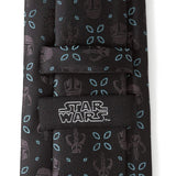 Star Wars Mandalorian Motif Black Tie - Cufflinks.com - Flyclothing LLC