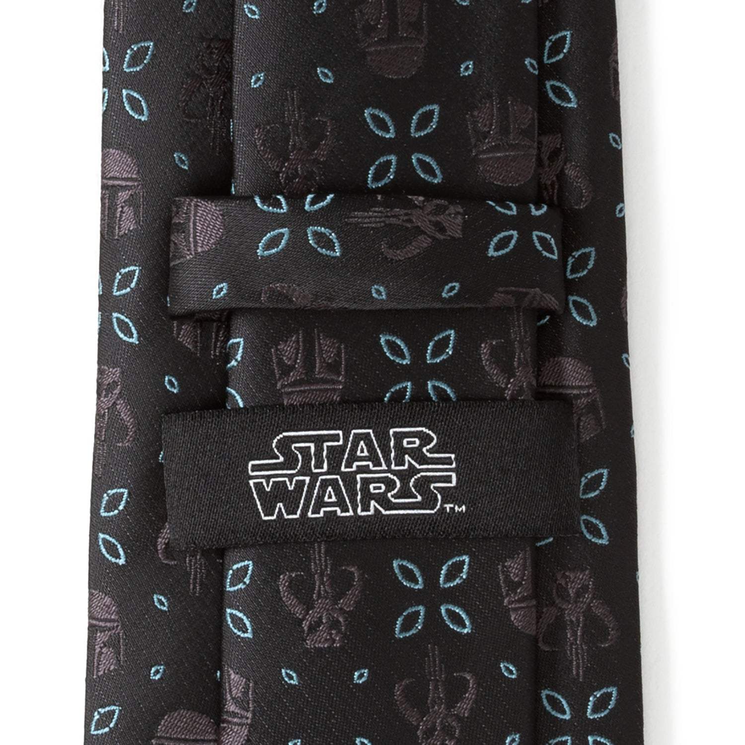 Star Wars Mandalorian Motif Black Tie - Cufflinks.com - Flyclothing LLC