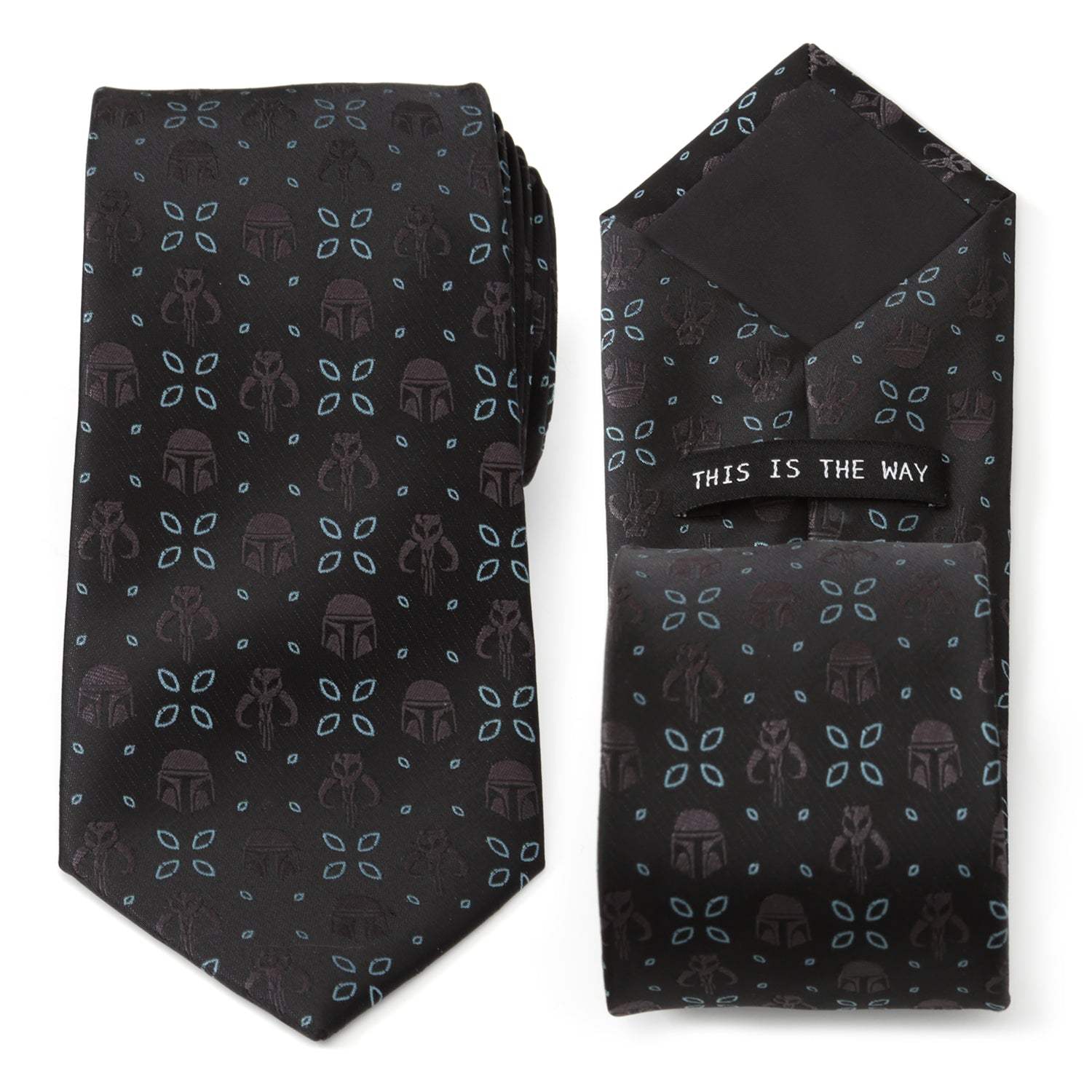 Star Wars Mandalorian Motif Black Tie - Cufflinks.com - Flyclothing LLC