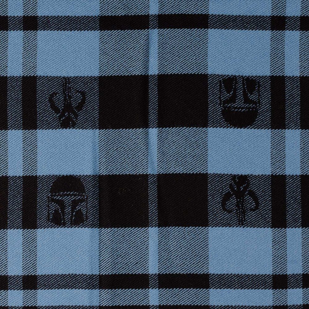 Star Wars Mandalorian Blue Tartan Scarf - Cufflinks.com - Flyclothing LLC