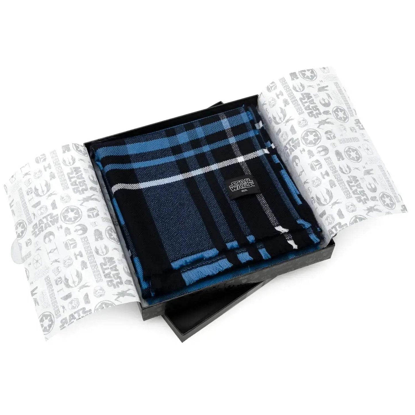 Star Wars Mandalorian Blue Tartan Scarf - Cufflinks.com - Flyclothing LLC