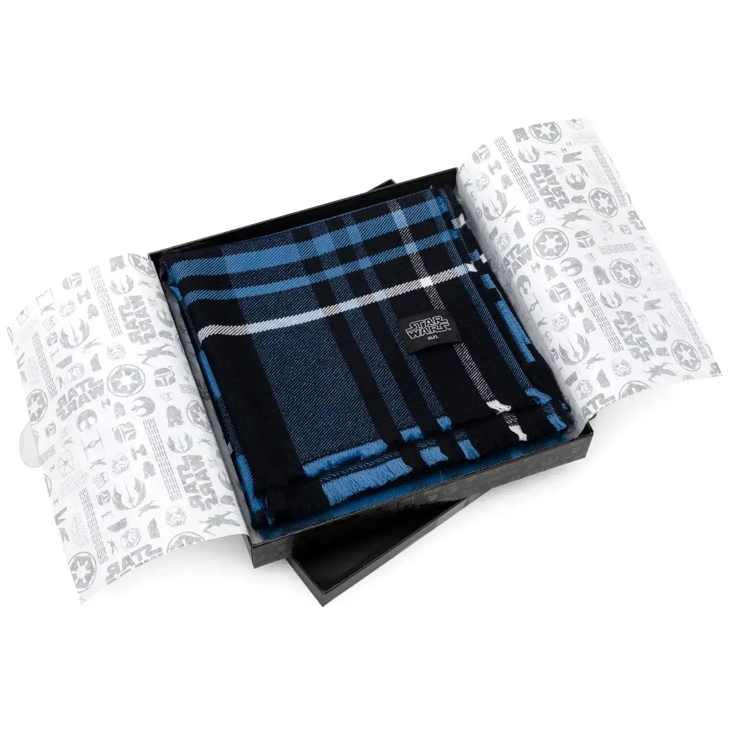 Star Wars Mandalorian Blue Tartan Scarf - Cufflinks.com - Flyclothing LLC