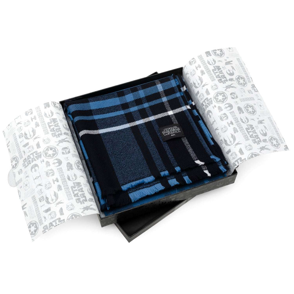Star Wars Mandalorian Blue Tartan Scarf - Cufflinks.com - Flyclothing LLC