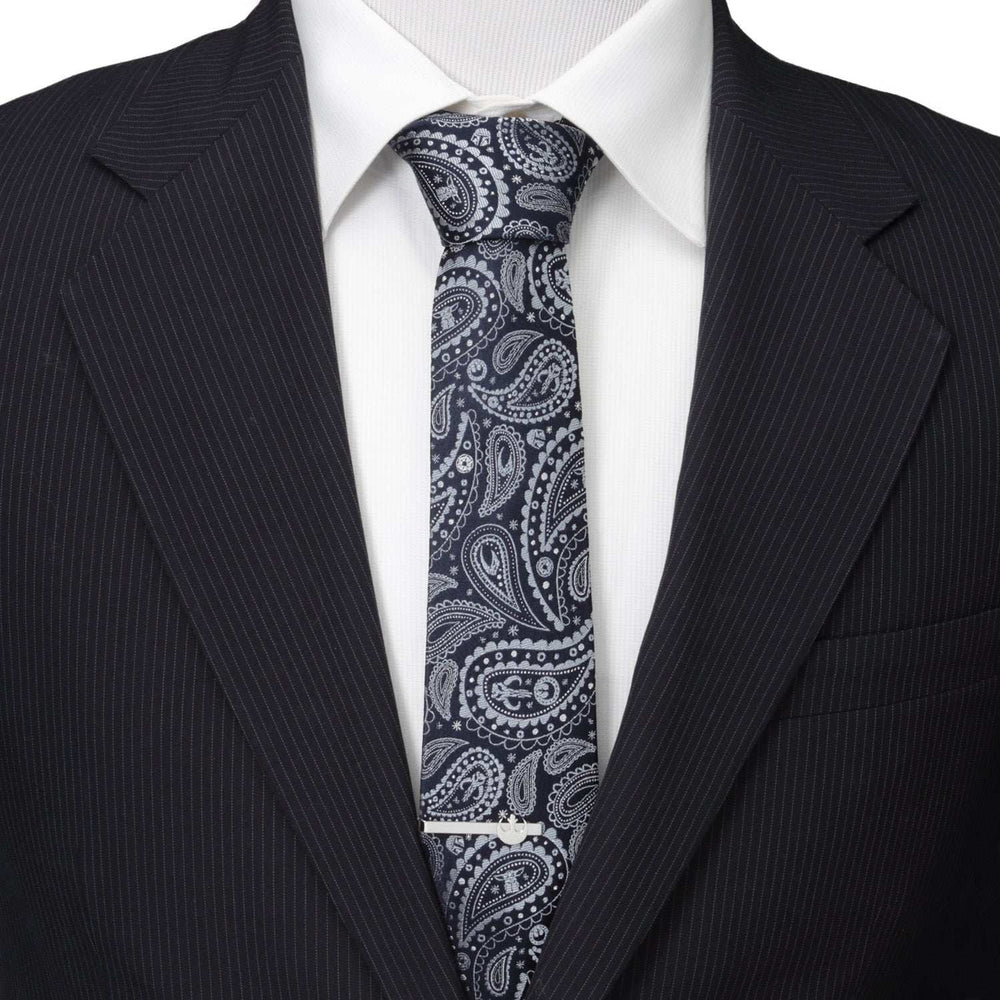 Star Wars Mandalorian Blue Paisley Tie - Cufflinks.com - Flyclothing LLC