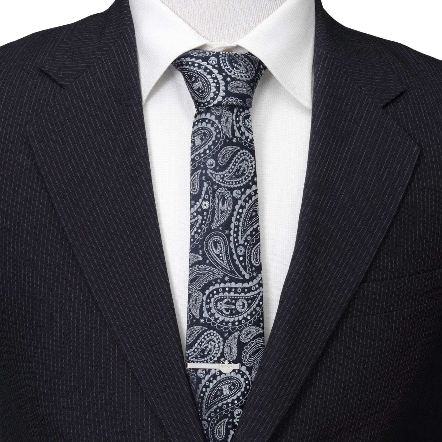 Star Wars Mandalorian Blue Paisley Tie - Cufflinks.com - Flyclothing LLC