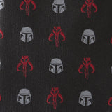 Star Wars Mandalorian and Mythosaur Red and Black Tie