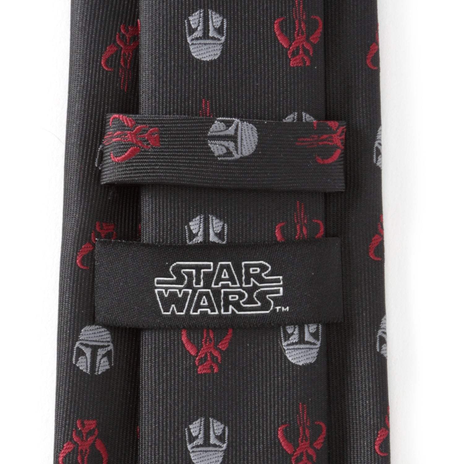 Star Wars Mandalorian and Mythosaur Red and Black Tie - Cufflinks.com - Flyclothing LLC