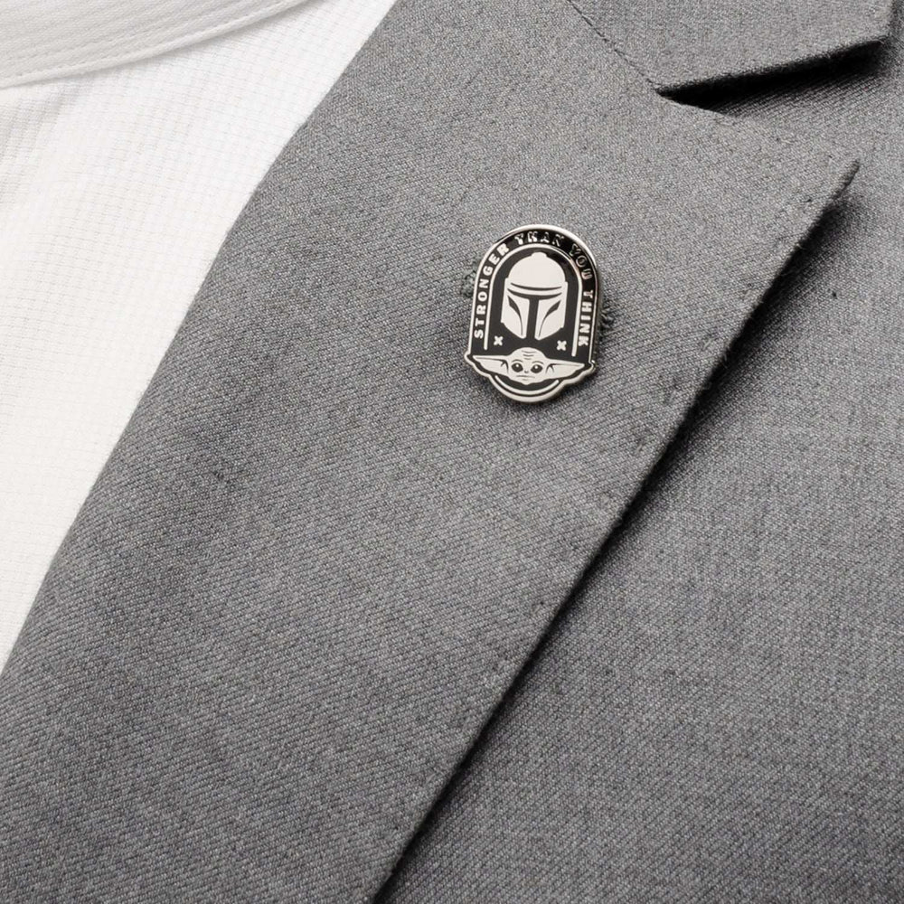 Star Wars Mandalorian and Grogu Stronger Than You Think Lapel Pin - Cufflinks.com - Flyclothing LLC