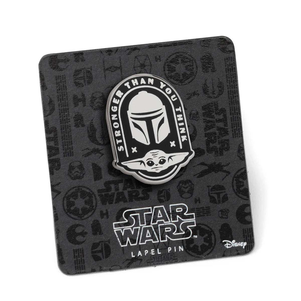 Star Wars Mandalorian and Grogu Stronger Than You Think Lapel Pin - Cufflinks.com - Flyclothing LLC