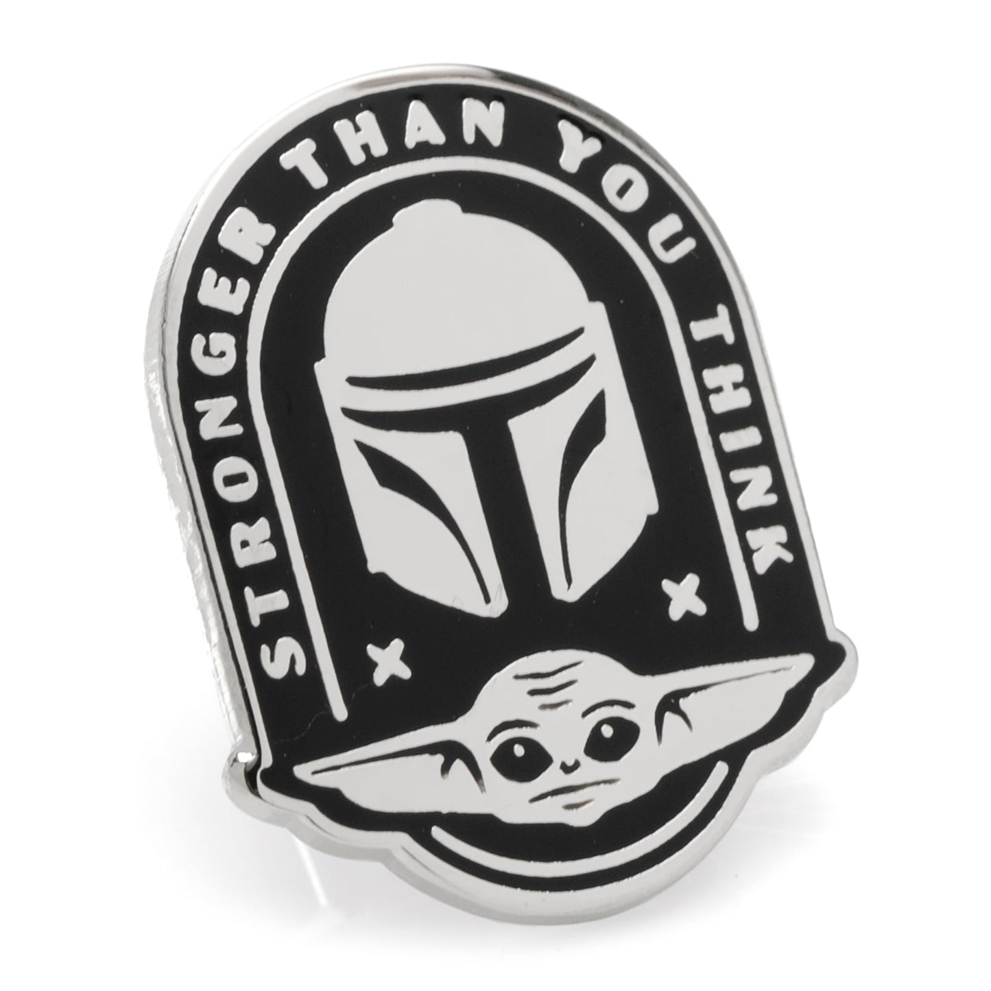 Star Wars Mandalorian and Grogu Stronger Than You Think Lapel Pin - Cufflinks.com