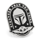 Star Wars Mandalorian and Grogu Stronger Than You Think Lapel Pin - Cufflinks.com