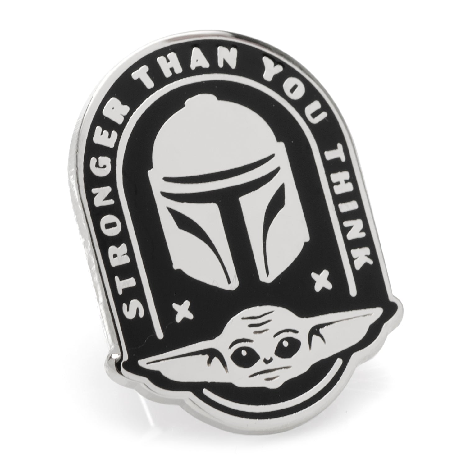 Star Wars Mandalorian and Grogu Stronger Than You Think Lapel Pin - Cufflinks.com