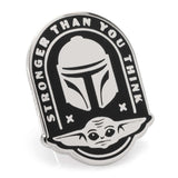 Star Wars Mandalorian and Grogu Stronger Than You Think Lapel Pin - Cufflinks.com - Flyclothing LLC