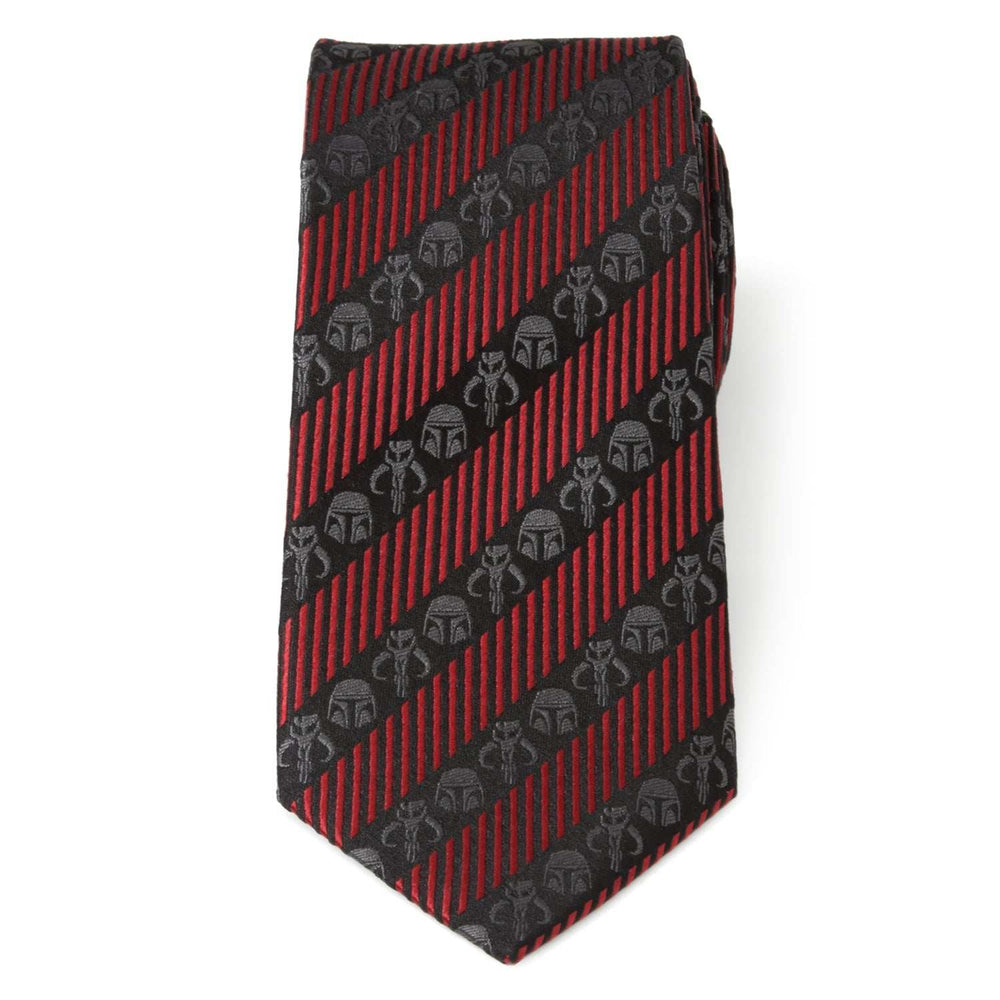 Star Wars Mandalorian Black and Red Striped Tie - Cufflinks.com - Flyclothing LLC