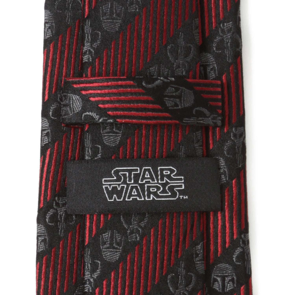 Star Wars Mandalorian Black and Red Striped Tie - Cufflinks.com - Flyclothing LLC
