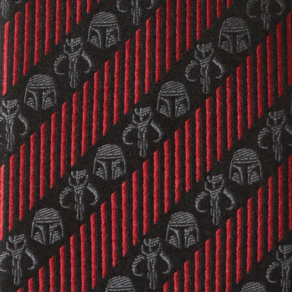 Star Wars Mandalorian Black and Red Striped Tie - Cufflinks.com - Flyclothing LLC