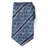 Star Wars Mandalorian and Mythosaur Blue and Navy Striped Tie - Cufflinks.com - Flyclothing LLC