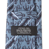 Star Wars Mandalorian and Mythosaur Blue and Navy Striped Tie - Cufflinks.com - Flyclothing LLC