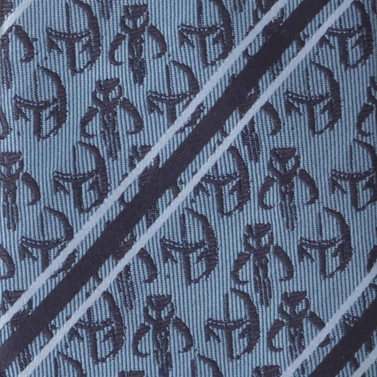 Star Wars Mandalorian and Mythosaur Blue and Navy Striped Tie - Cufflinks.com - Flyclothing LLC